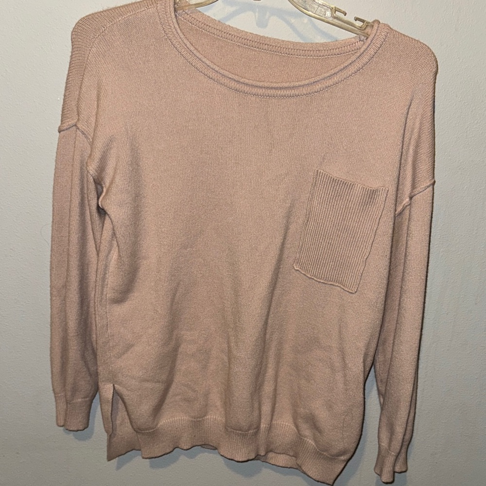 Women's apricot/beige Sweater with Pocket